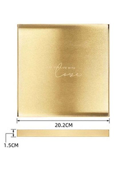 COOYA Square Tray Gold 20.2x20.2x1.5cm
