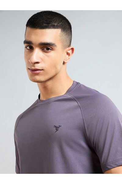 Technosport By Styli Solid Short Sleeves Regular Fit T-Shirt