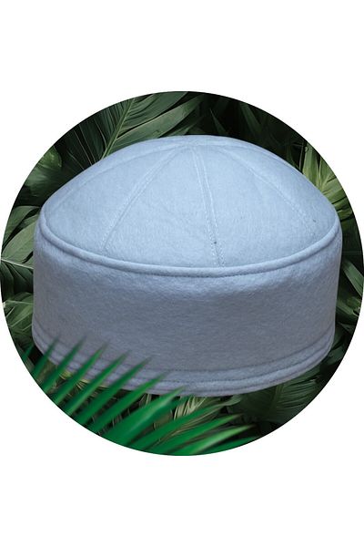 şahinbak Takke, White Takke, Molded Takke, Hat, Felt Takke, Handmade Takke T125