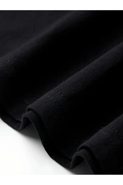 LUMİART 20/1 Tricou cu decolteu oversize din bumbac pieptănat Compack Free birds - alb