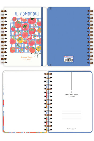 Matt Notebook 2025-2026 A5 Akademik Ajanda Spiralli 15x21 cm - 17 Aylık
