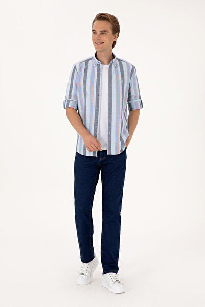 U.S. Polo Assn. Erkek Açık Mavi Uzun Kollu Gömlek 50299589-VR003