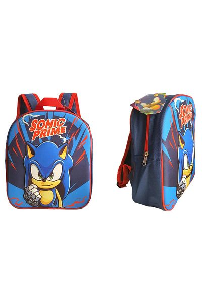 Sonic Ghiozdan 3D Sonic pentru prescolari, 2 Bretele ajustabile, 30 X 10 X 26 cm, Albastru , + 3 Ani