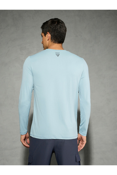 Technosport By Styli Solid Round Neck Long Sleeve T-Shirt