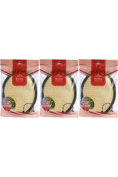 Derma Naturel Knitted Bath Face Washcloth (15*24cm) Ms-02 (Set of 3)