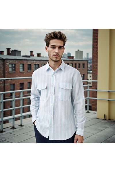 Lee Cooper Checked Shirt with Front Pockets