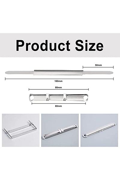 MARKQ [50 Pack] Metal File Fastener, 8 Cm Prong Paper Fasteners With Standard 2-hole Punch Compresso