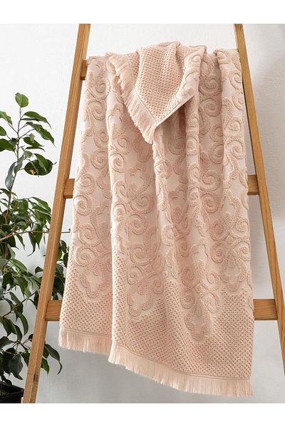 Karna Home Jacquard Cotton Towel Neroli Large Size, High Absorbency 70X140