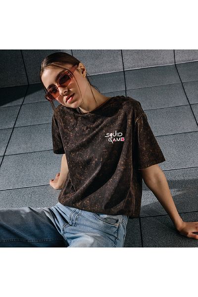 SP Characters Squid Game Print T-shirt with Crew Neck