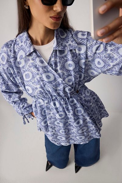 Touché Privé Patterned Double-Collar Tunic