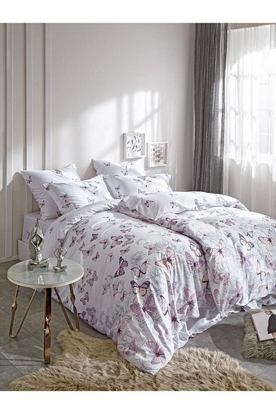 Karna Home Σετ Παπλωματοθήκη Σατέν Λινό Σειρά Frulato 160X220