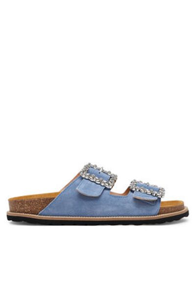 Pollini Flip-flops albaștri pentru femei POLLINI-SA28373G0MTF0712 SABOTD.GOMMA35 CROSTA SKY