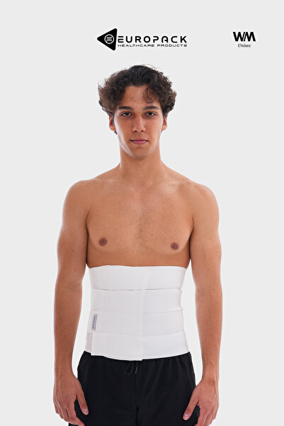 EUROPACK Lp-390 4 Panel Abdominal Binder Corset – Postoperative Abdominal Corset – 30 cm