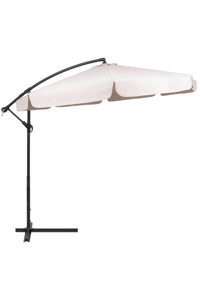 SERSIMO Ομπρέλα κήπου με πλαϊνό βραχίονα μπανάνα, με κάλυμμα, 300cm, μπεζ