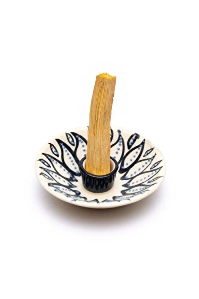 Shamanics Suport betisoare palo santo, ceramica, alb