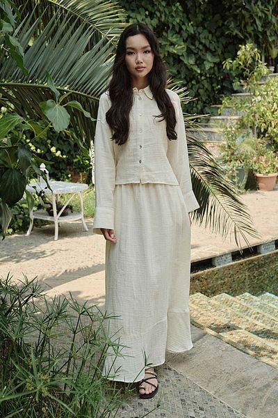 Hooopstore Muslin Vanilla Skirt Set