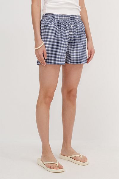 Addax Gingham Patterned Shorts Ş17389