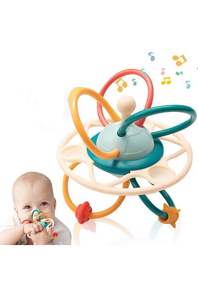 Yelajoy Toddlers Silicone Toys,food-grade TPU material,Can Be Sterilized By Boiling Water,for BAby 3-6 month