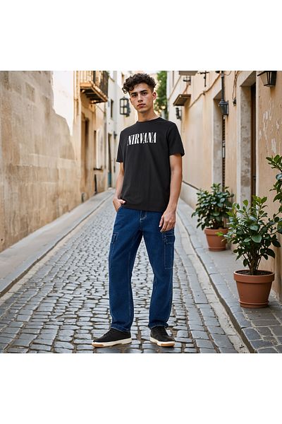 FAV Printed Crew Neck Oversized T-shirt
