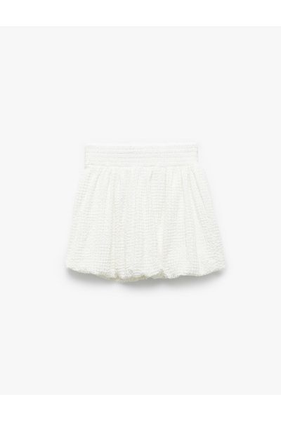 Koton Cotton Lined Scalloped Balloon Skirt