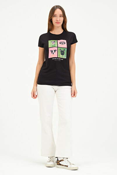 Endies okrugla kragna Kratki rukav Standardna veličina Štampano Osnovni Žene ...