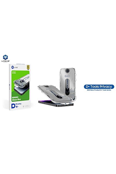 Lito Γυάλινη μεμβράνη iPhone X, iPhone 10 / XS, Μέγιστη διαύγεια, Μαγικό γυάλινο κουτί D+ Εργαλεία, Μαύρο / Απόρρητο