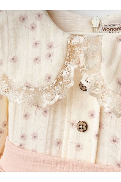Cherrys Bebek Baby Collar Muslin Dress