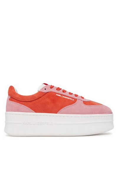 Karl Lagerfeld Women's Sneakers multicolor KARL LAGERFELD-KL65025 3DP RED LTHR & SUEDE W/PINK
