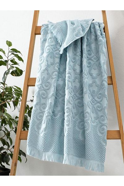 Karna Home Jacquard Cotton Towel Neroli Large Size, High Absorbency 70X140