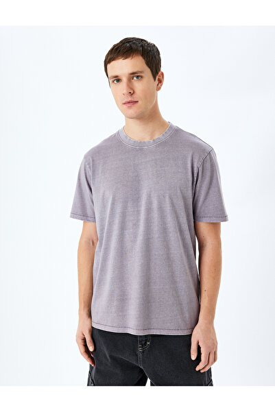 Koton Cotton Washed Regular Fit Short Sleeve Crew Neck T-Shirt