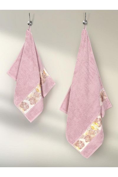 Karna Home Cotton Towel Set Jasmin Soft Textured and Colored 50X90