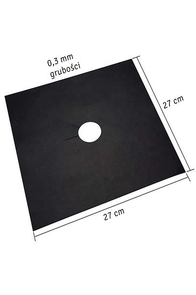 Universal Set 4 protectii aragaz, teflon, negru, 27x27 cm