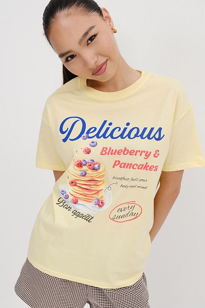 Addax Text Printed T-Shirt P10482