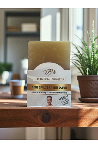 Tpm صابون نباتي مصنوع يدويًا مضاد لحب الشباب 150 جرام