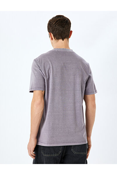 Koton Cotton Washed Regular Fit Short Sleeve Crew Neck T-Shirt