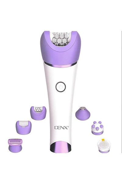 Denx 6 in 1 Wet & Dry Electric Hair Removal Device with LED Light