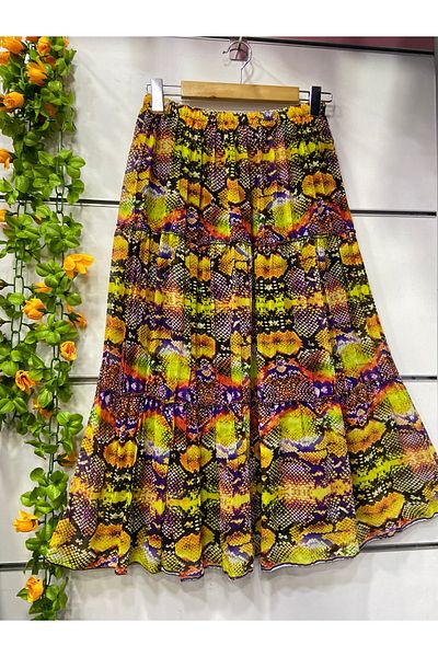 edu collection Chiffon Skirt Pattern Midi Length 82 cm
