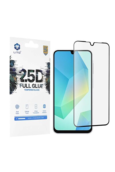 Lito Γυάλινη μεμβράνη Samsung Galaxy A16 4G / Galaxy A16 5G, Μέγιστης Διαύγειας, Γυαλί 2.5D FullGlue, Διαφανές