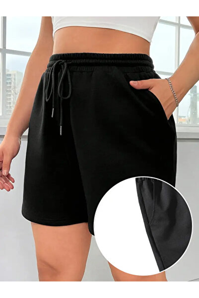 LAUSRA Γυναικείο ελαστικό, άνετο μαύρο σορτς μίνι κομψού κοψίματος για να φορ...