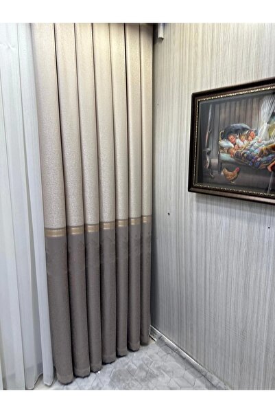 NİVEMESHOME ARSUZ FT614288 V-5202 VİZON 1/3 SIK PİLELİ FON PERDE APM