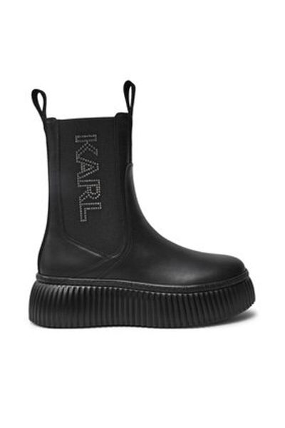 Karl Lagerfeld Women's Chelsea boots black KARL LAGERFELD-KL42343 000 BLACK LTHR