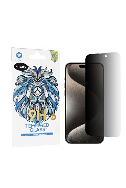 Lito Γυάλινη μεμβράνη iPhone 15 Pro Max, Μέγιστη καθαρότητα, Λιθογραφία, Κλασ...