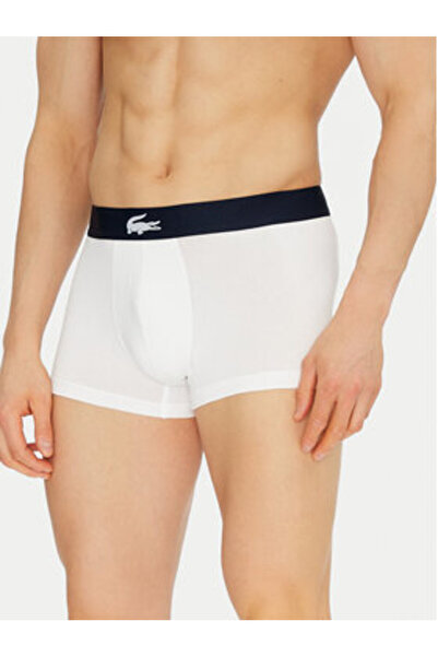 Lacoste Set bărbătesc de 3 boxeri multicolor LACOSTE-5H1291 P52 THYME/BLEUMARIN-ALB