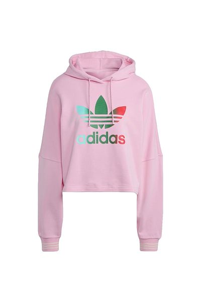 adidas Hood adidas Adidas Cropped Hoodie, Pink, Women