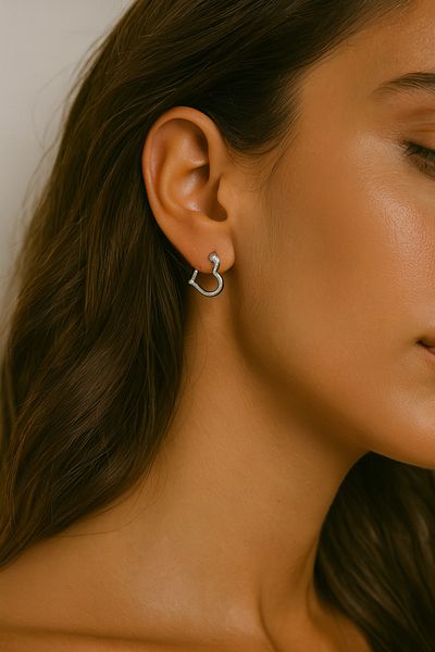 Luminos Butik Set of 6 Heart Minimal Earrings – Mk0013-Silver