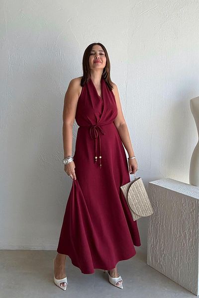 ELVAN TOLON Rochie de in roșu Claret