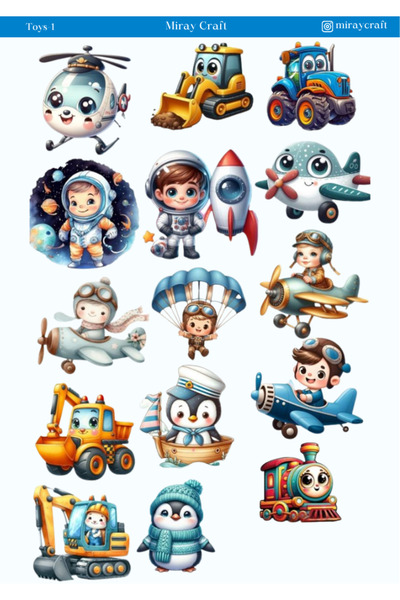 MirayDesign 1 autocolant tematic pentru jucării (12x17 cm) pentru Bullet Jour...