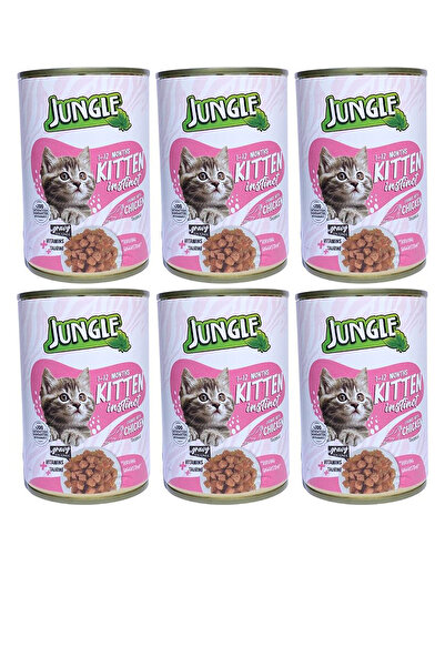 Jungle 400 GR KONSERVE KEDİ MAMASI YAVRU TAVUKLU - 6 ADET