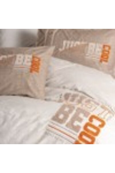 Cotton Box Single bed linen with embossed embroidery made of 100% cotton ranforce, duvet cover sheet 160x220cm,