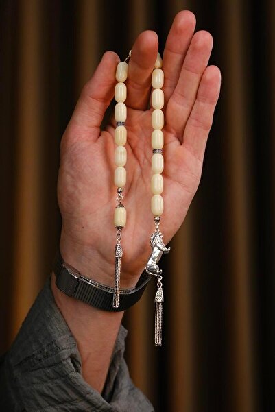 dergah tesbih Aslan Figürlü Full Gümüş Tasarım Rus Damla Kehribar Zaza Tesbih